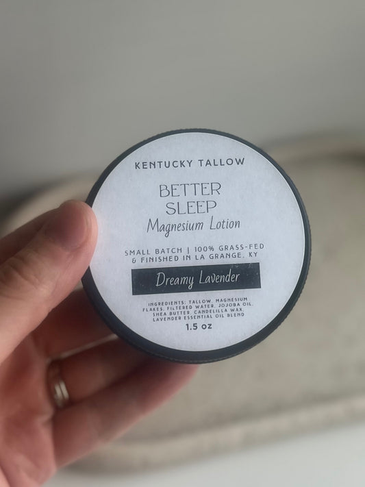 Better Sleep Tallow Magnesium Lotion