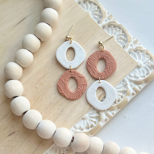 Lena Dangles in Peachy Terra Cotta