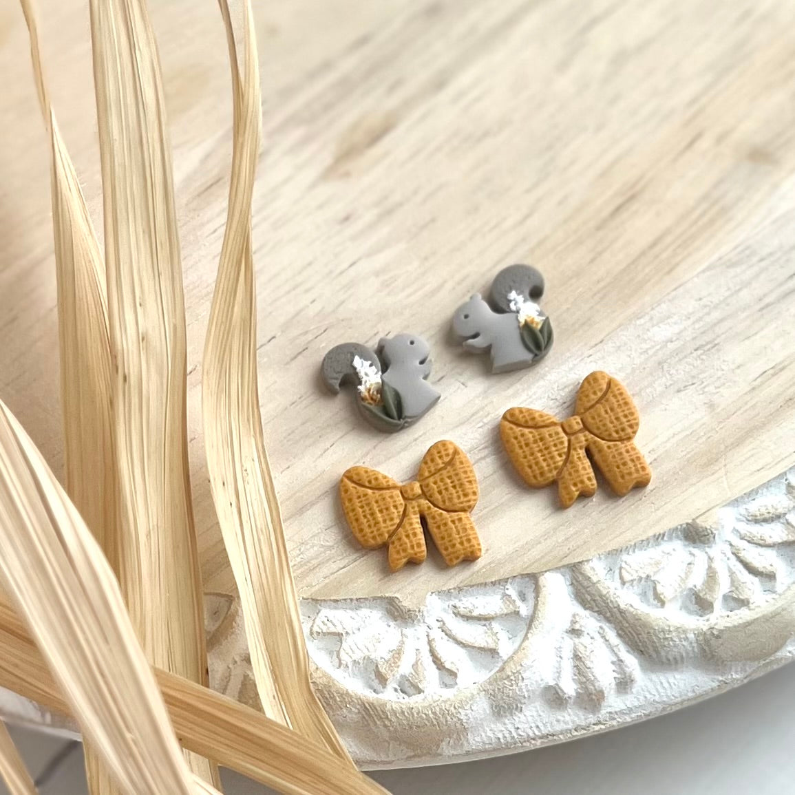 Squirrel & Bow Stud Pack