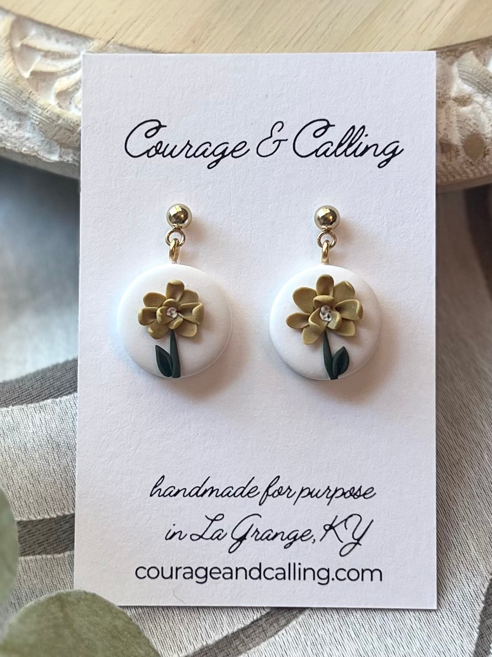 Calendula Bead Dangles