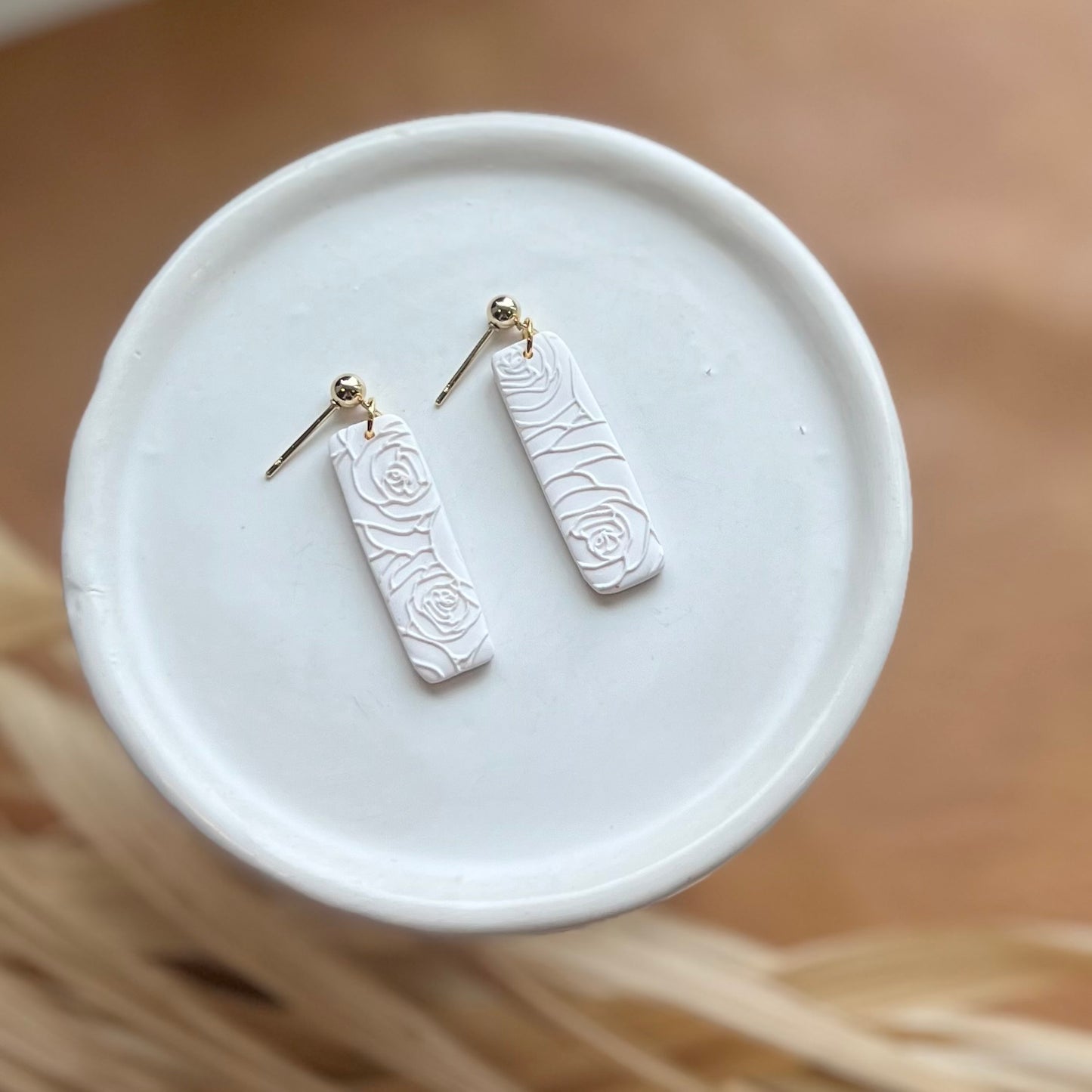 White Rose Cassie Dangles