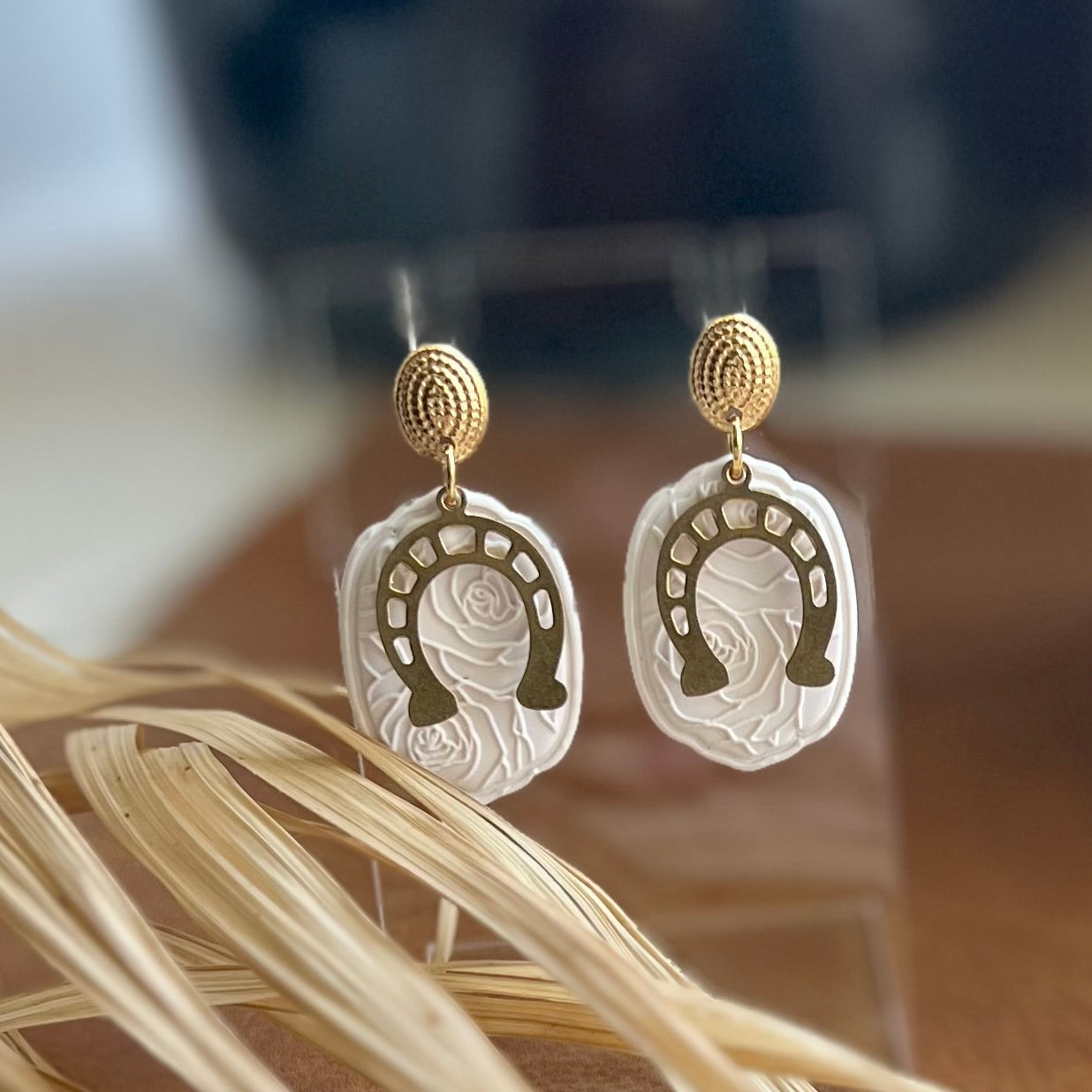 Rose & Horseshoe Dangles