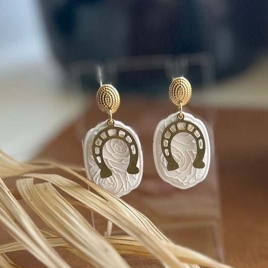 Rose & Horseshoe Dangles