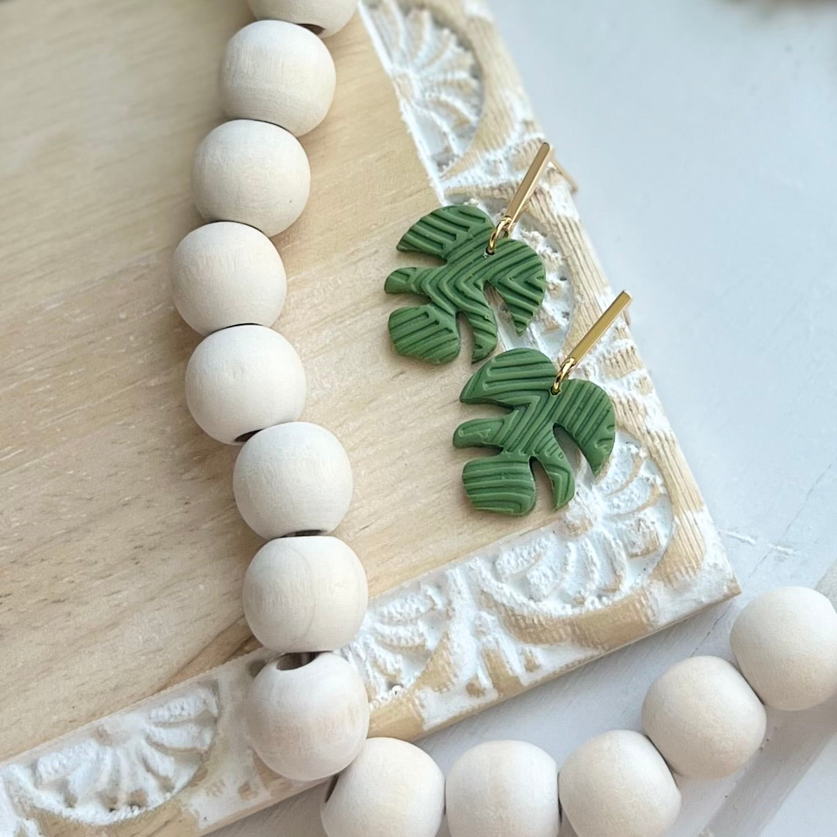 Monstera Tribal Dangles
