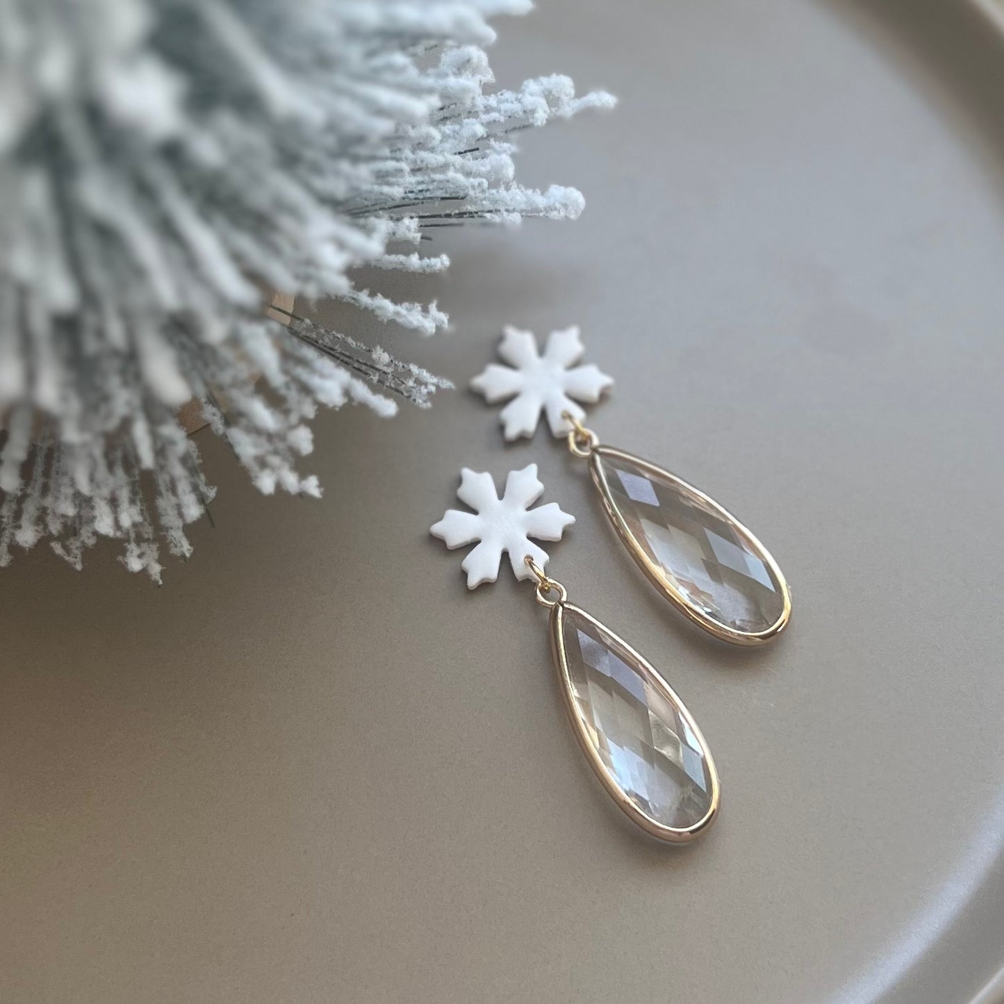 Crystal Snowflake Dangles