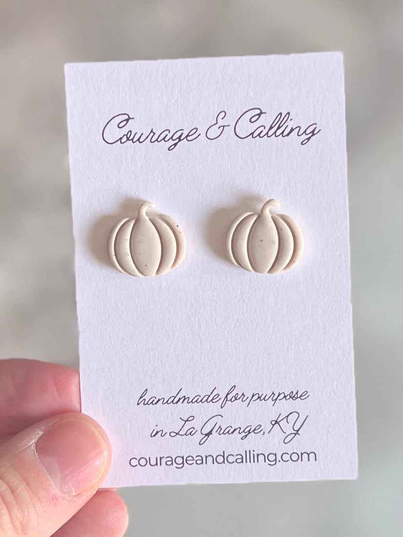 Creamy Speckled Pumpkin Studs