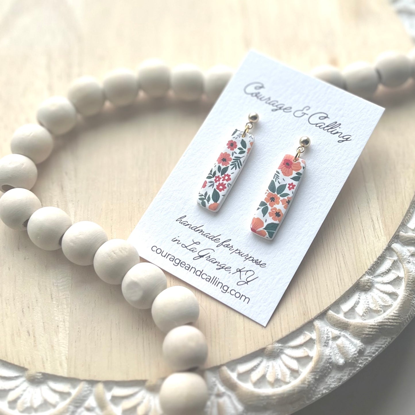 Cassie Dangles in Spring Garden Print