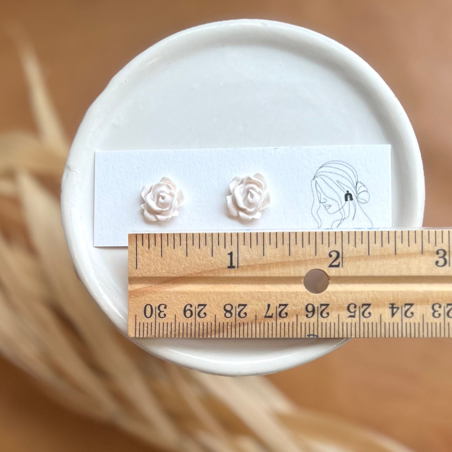 White Rose Studs