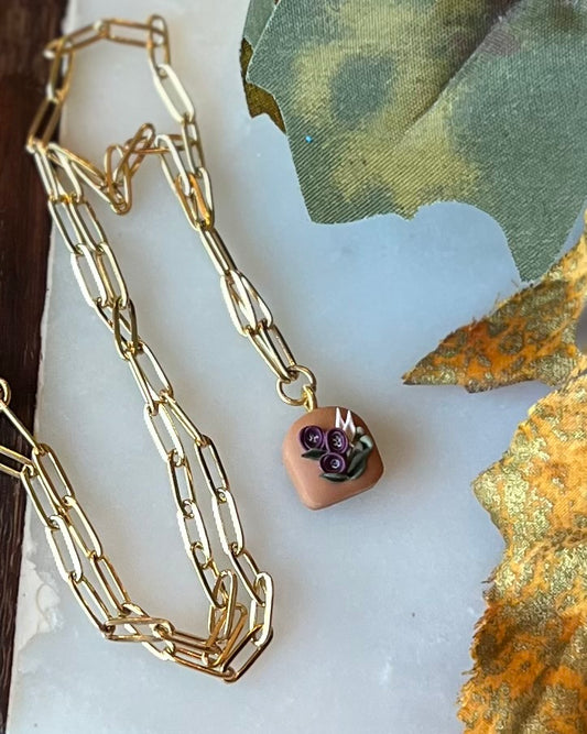 Mini Arch Necklace in Poppy