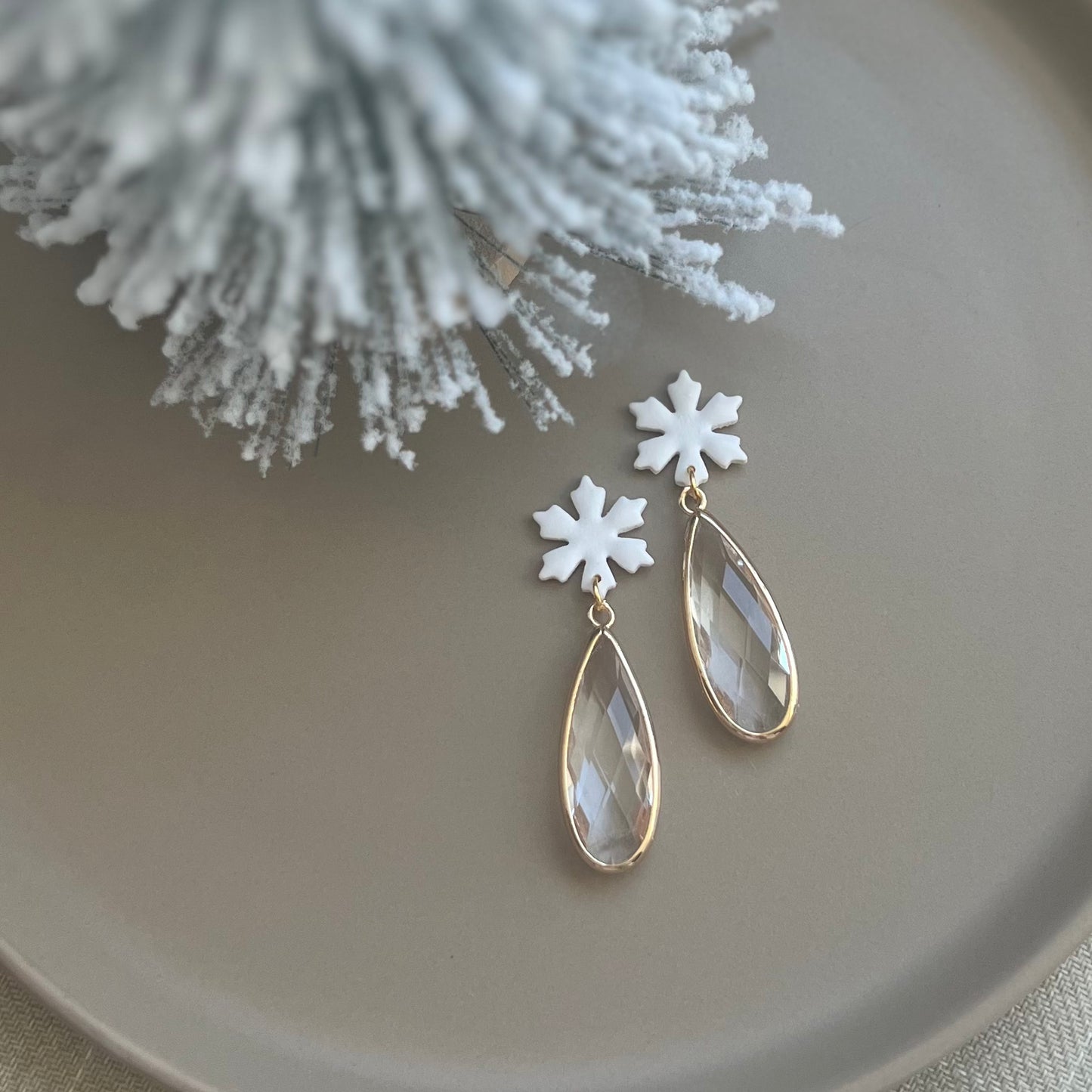 Crystal Snowflake Dangles