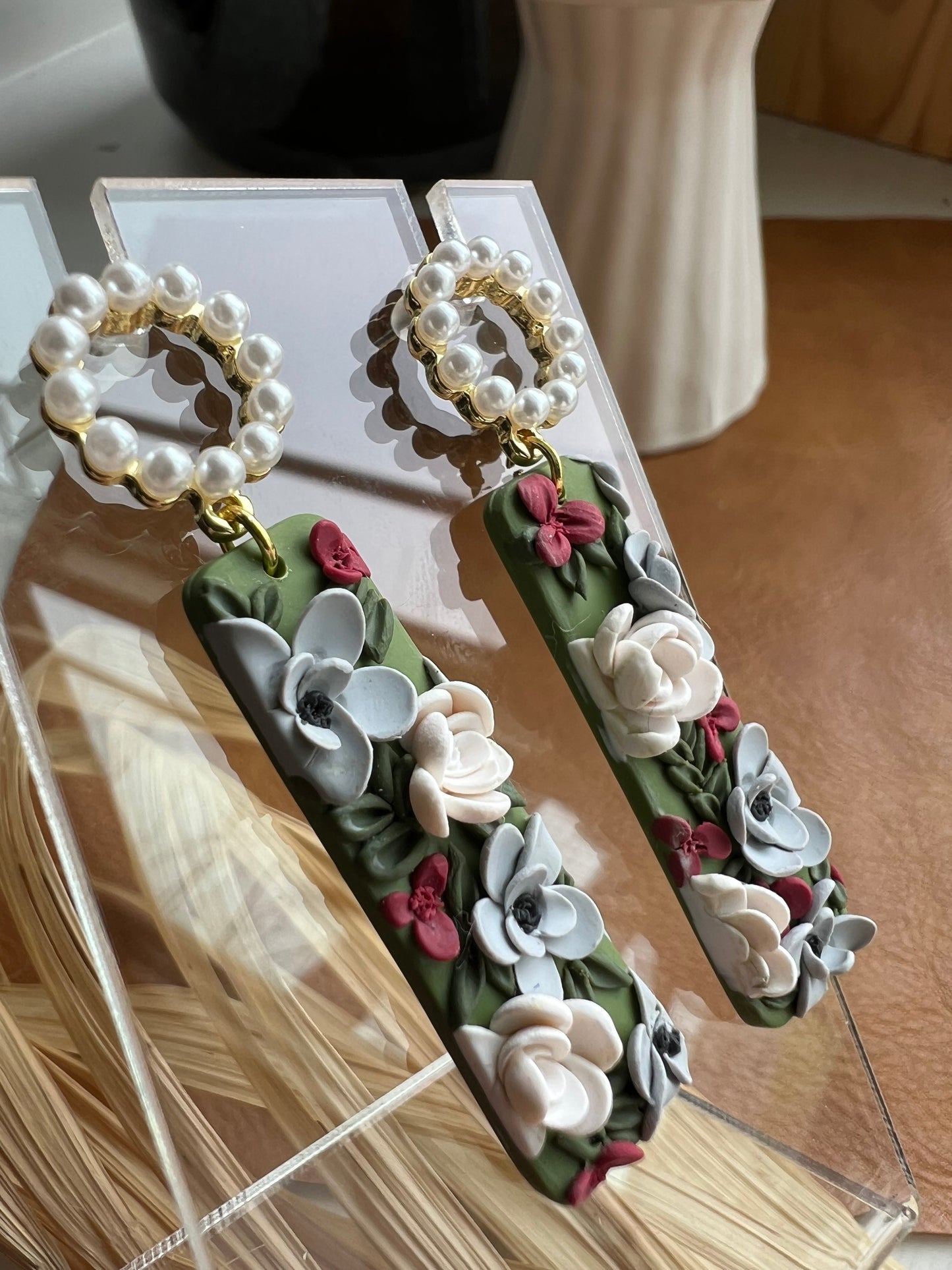 Derby Floral Slab Dangles