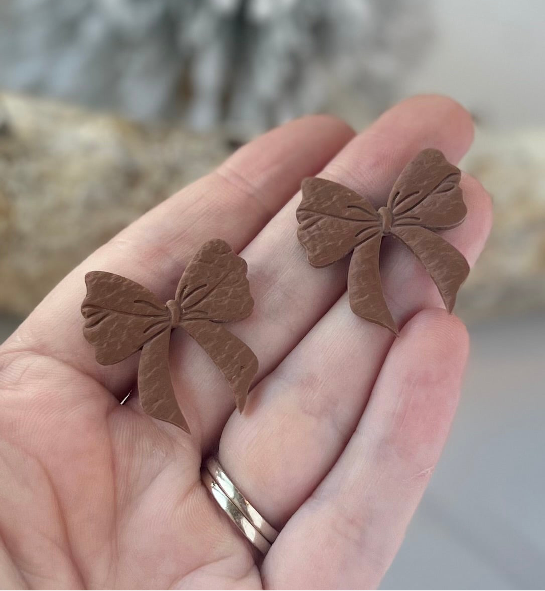 Faux Leather Statement Dangles