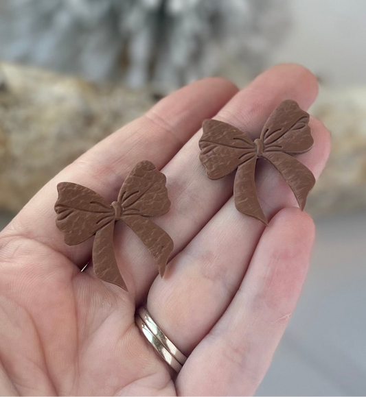 Faux Leather Statement Dangles