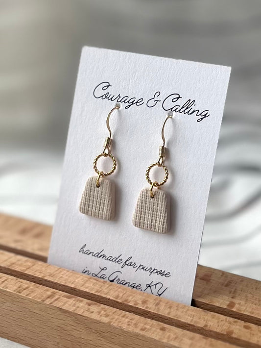 Linen Trapezoid Dangles