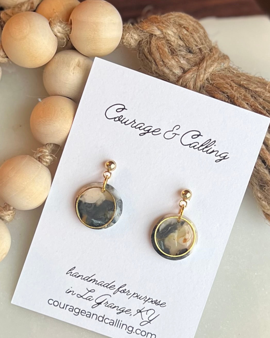 Granite Circle Dangles