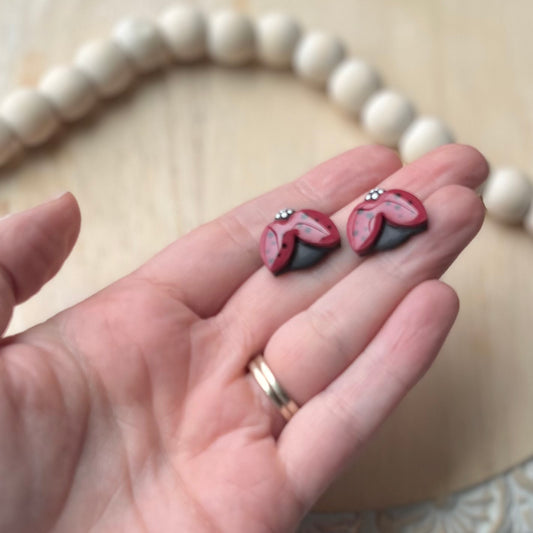 Ladybug Statement Studs