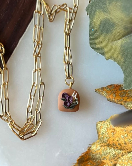 Mini Arch Necklace in Poppy