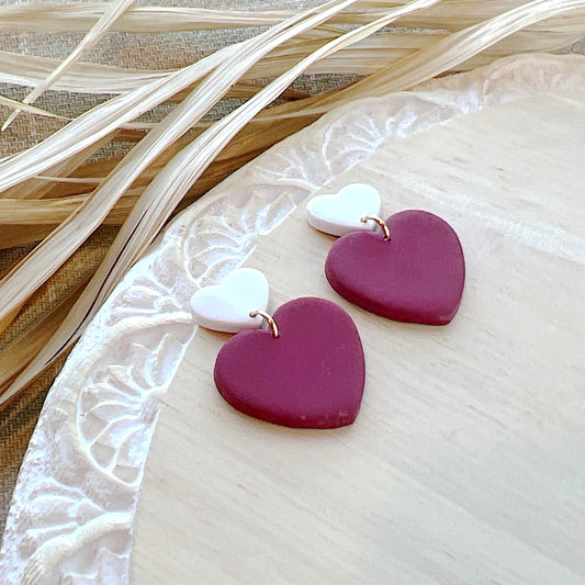 Lovable Hearts Dangles in Red