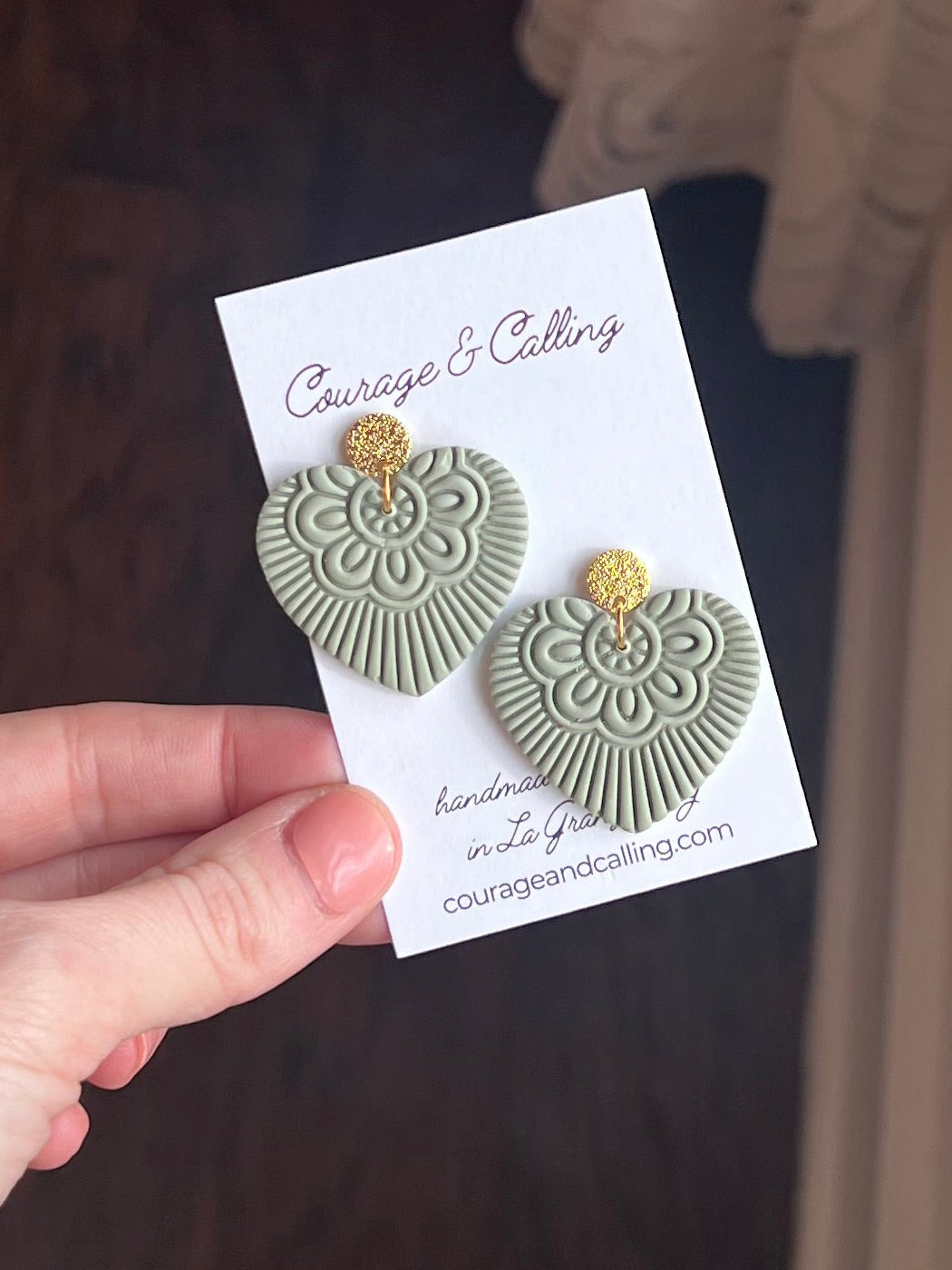 Lace Hearts in Eucalyptus