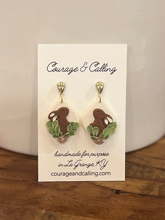 Bunny Floral Dangles