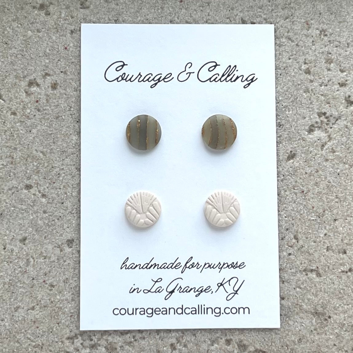 Sea Glass Stud Pack