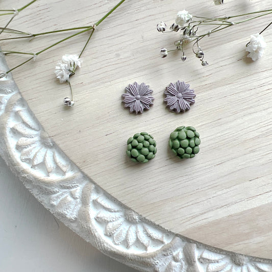 Succulent Floral Stud Pack #3
