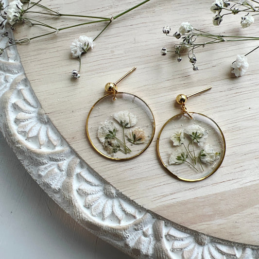 Baby’s Breath Resin Dangles