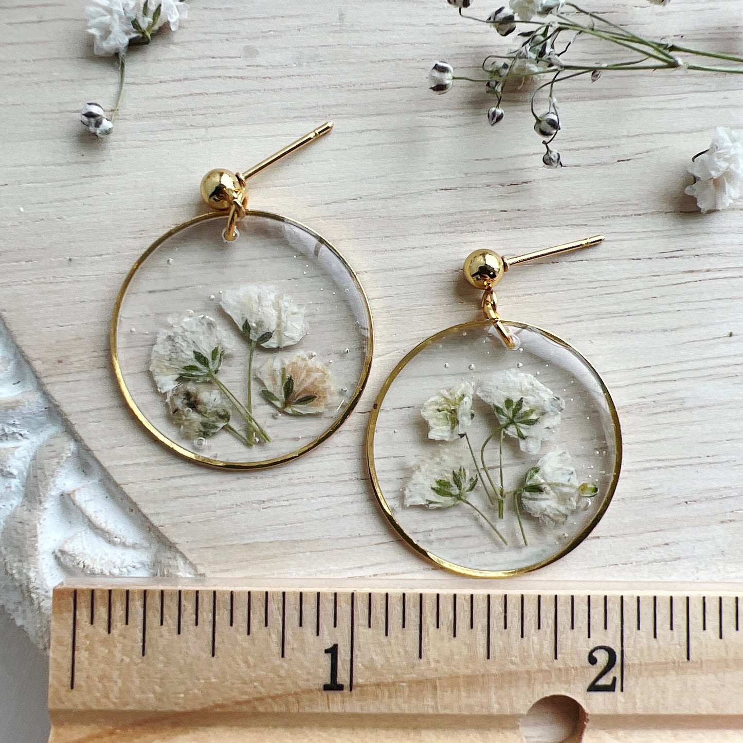 Baby’s Breath Resin Dangles