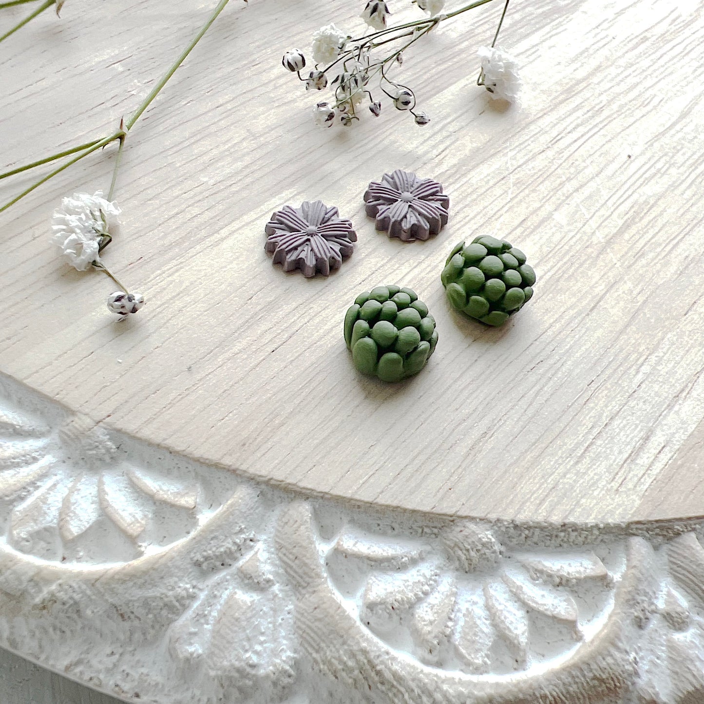 Succulent Floral Stud Pack #3