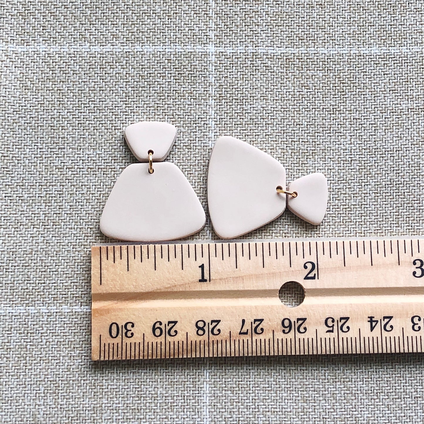 Cream Solid Fan Dangles