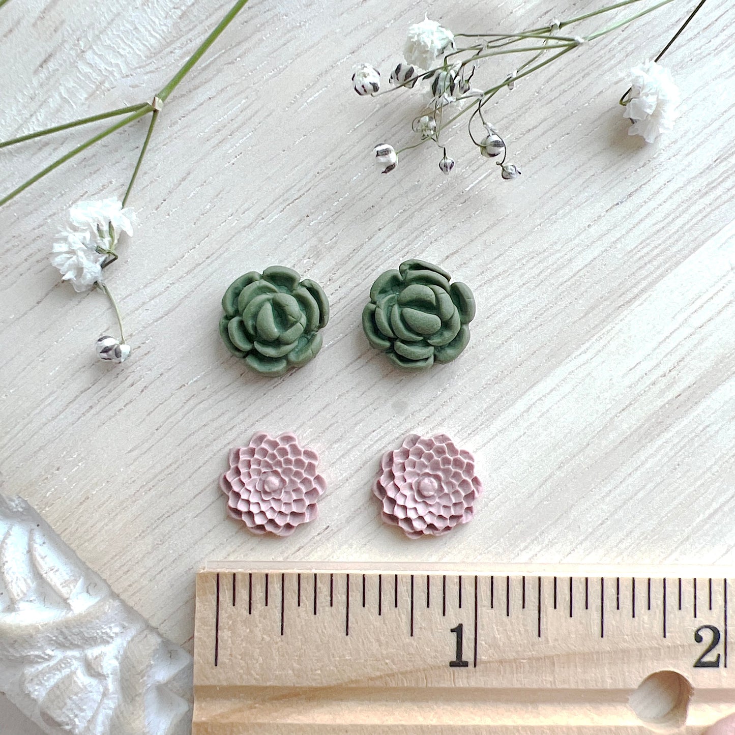 Succulent Floral Stud Pack #2