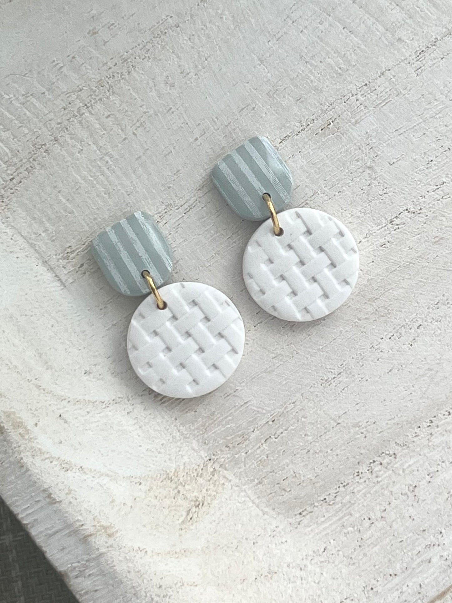 Denim Stripe Dangles