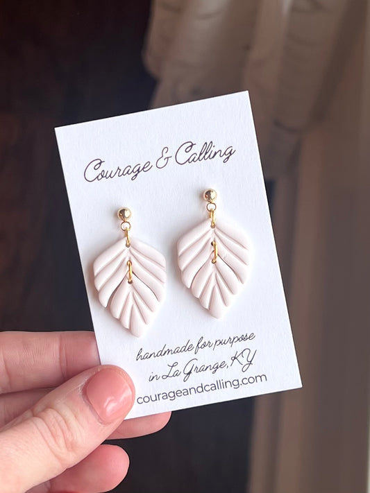 Mini Tori Dangles in Almond