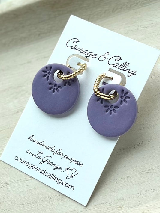 Moroccan Flower Huggies in Violet