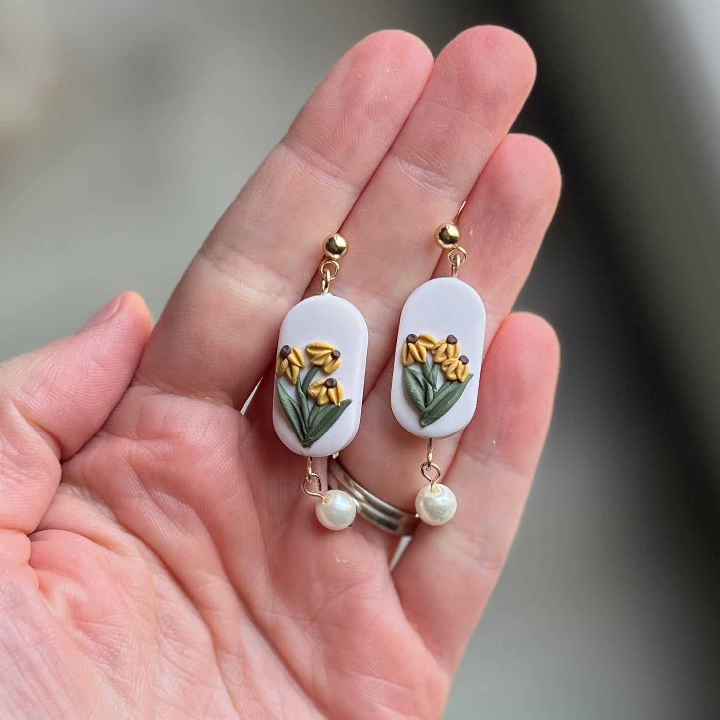 Black Eyed Susan Bead Dangles