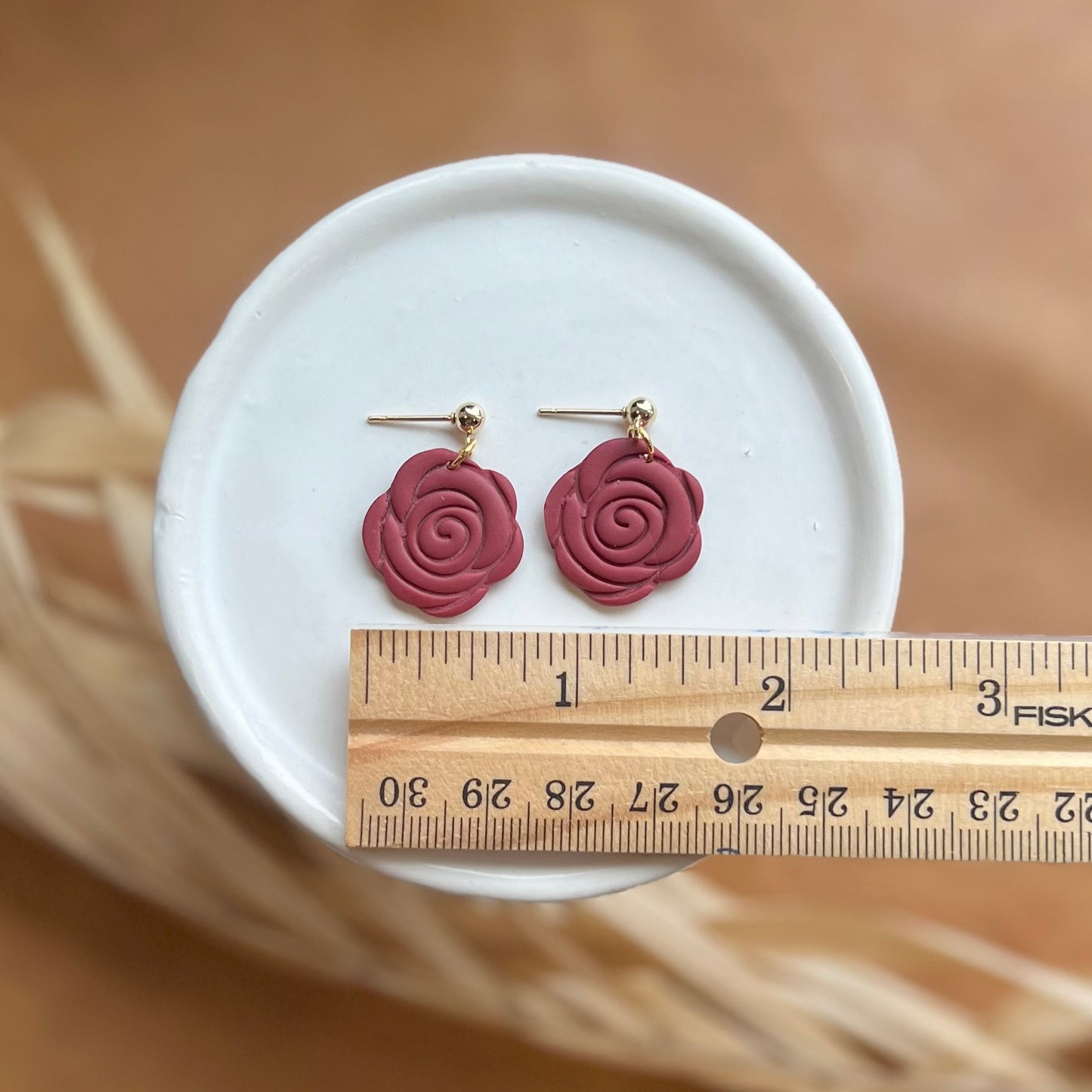 Rose Embossed Dangles