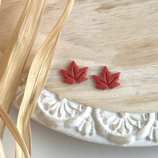 Fall Leaf Studs in Squash