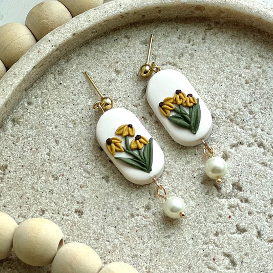 Black Eyed Susan Bead Dangles