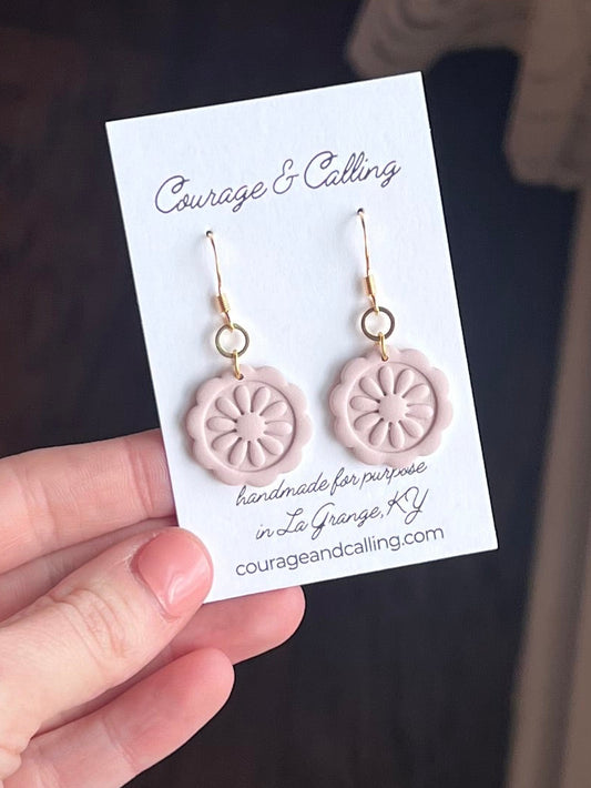 Wax Seal Daisy Dangles