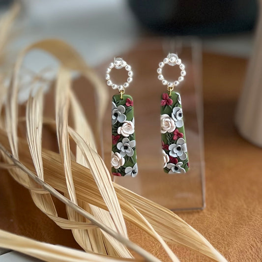 Derby Floral Slab Dangles