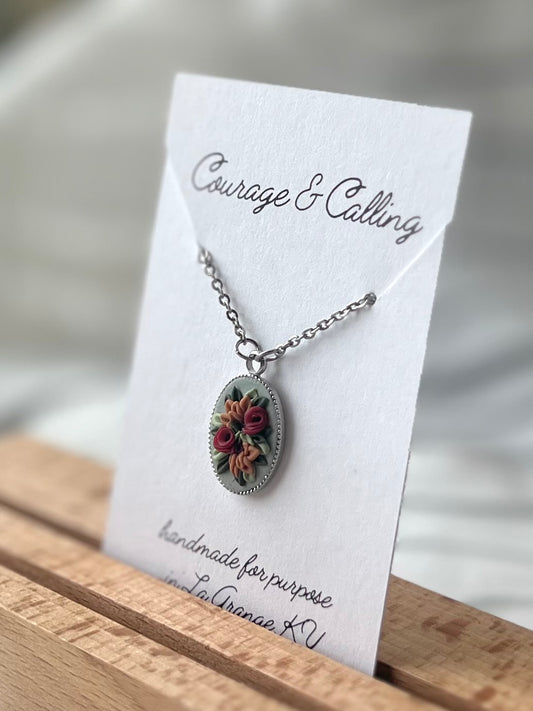 Denim Summer Essential Floral Necklace