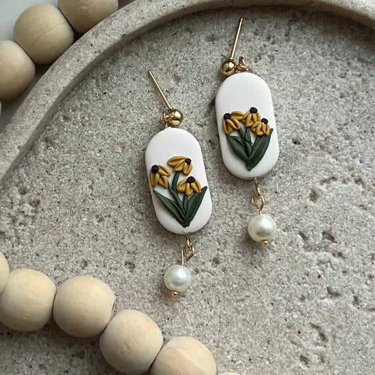 Black Eyed Susan Bead Dangles