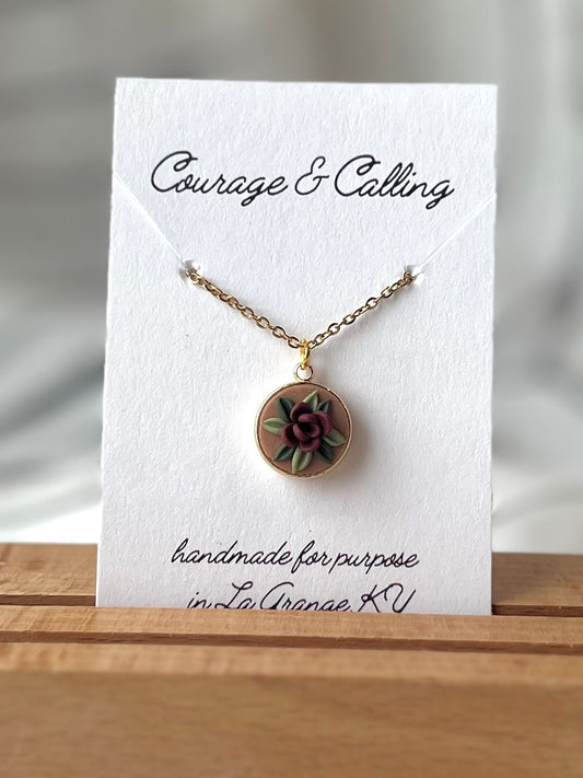 Red Rose Necklace