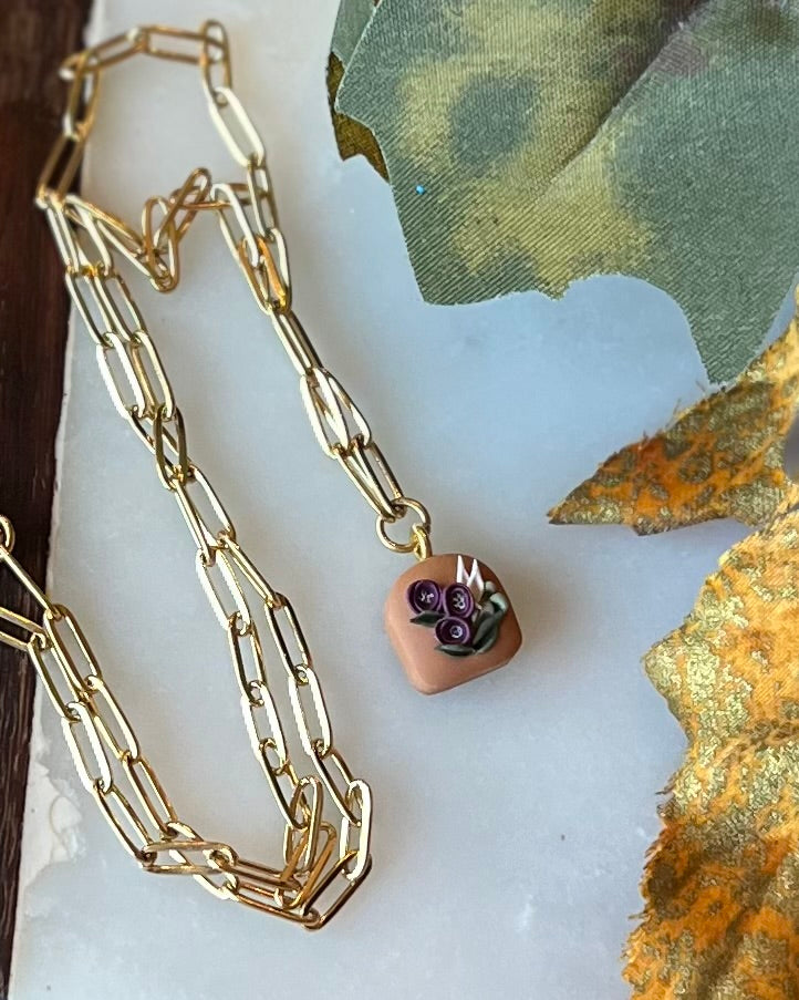 Mini Arch Necklace in Poppy