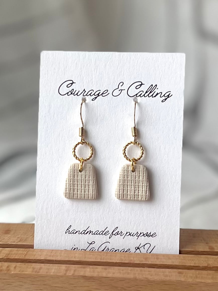 Linen Trapezoid Dangles
