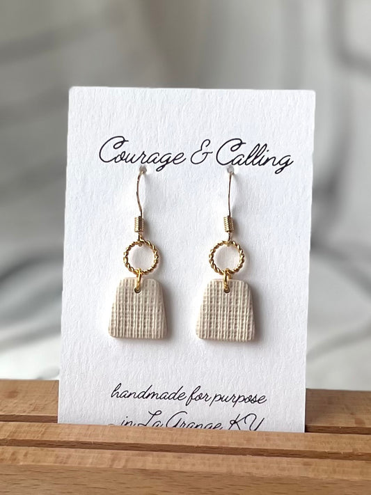 Linen Trapezoid Dangles