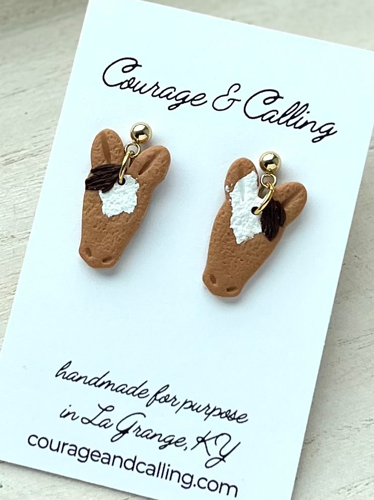 Stallion Dangles in Caramel