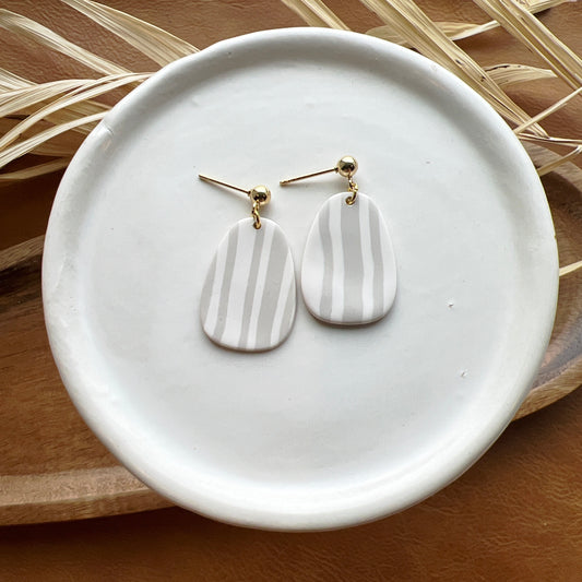 Linen Stripe Dangles