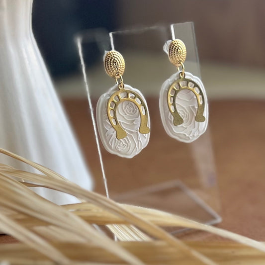 Rose & Horseshoe Dangles