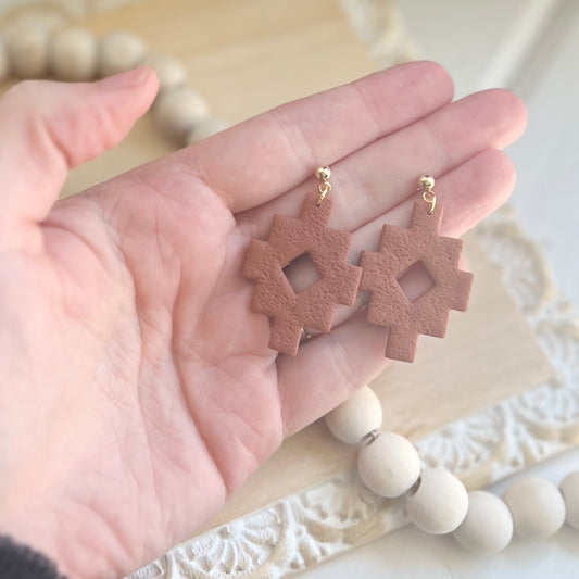 Aztec Dangles in Terra Cotta